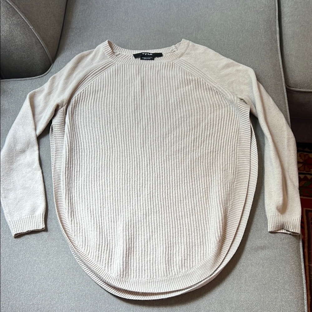 Women's Cream Crew Neck Sweater